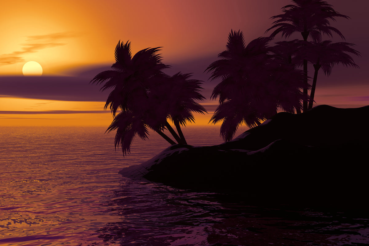 framedposter-print-the-lonely-island-in-the-sunset