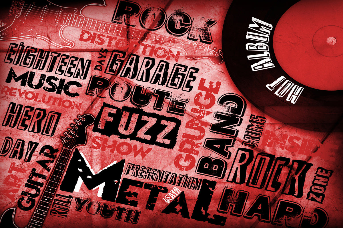 3-piece-aluminium-print-writings-music-grunge