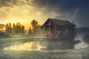 framedcanvas-print-secretive-hut