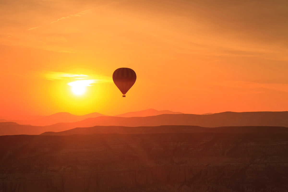 3-piece-aluminium-print-hot-air-balloon-at-sunset