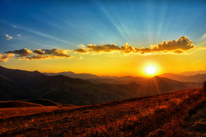 3-piece-acrylic-print-sunset-in-the-world-of-mountains