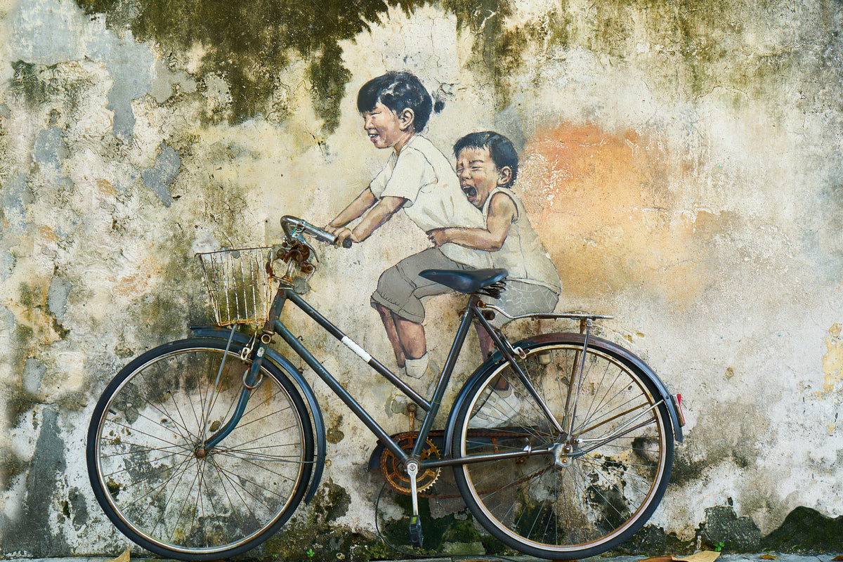 3-piece-aluminium-print-bicycle-graffiti
