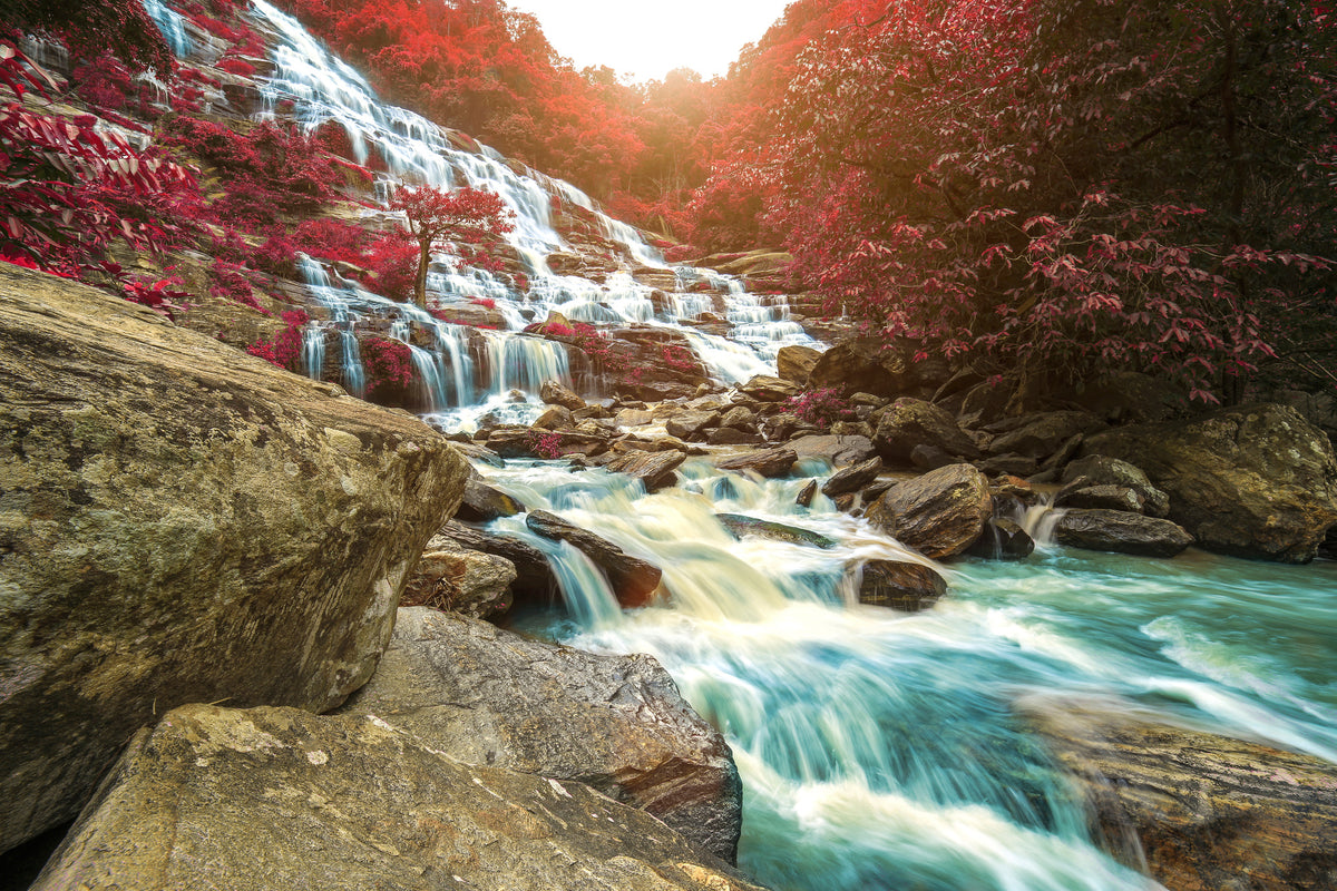 3-piece-aluminium-print-exotic-waterfall